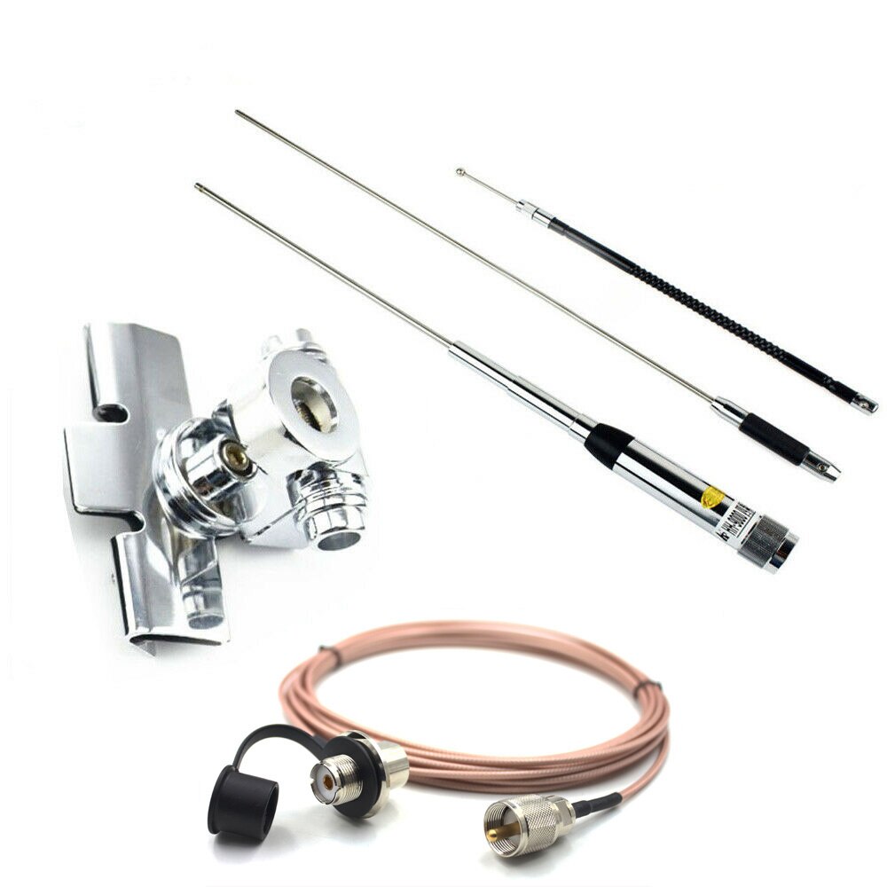 Quad band walkie talkie antenne hh -9000 29.6/50.5/144/430 mhz til tyt th -9800 mobilradio: Sliver klipsæt 1