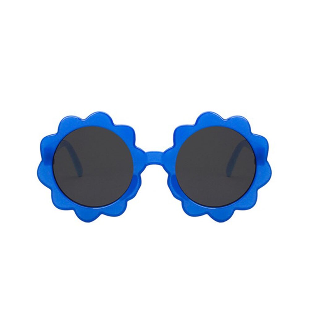 1Pc Vintage Kids Zonnebril Baby Zonnebril Ronde Bloem Gafas Baby Kinderen UV400 Sport Zonnebril Meisjes Jongens Oculos De Sol: Blue B