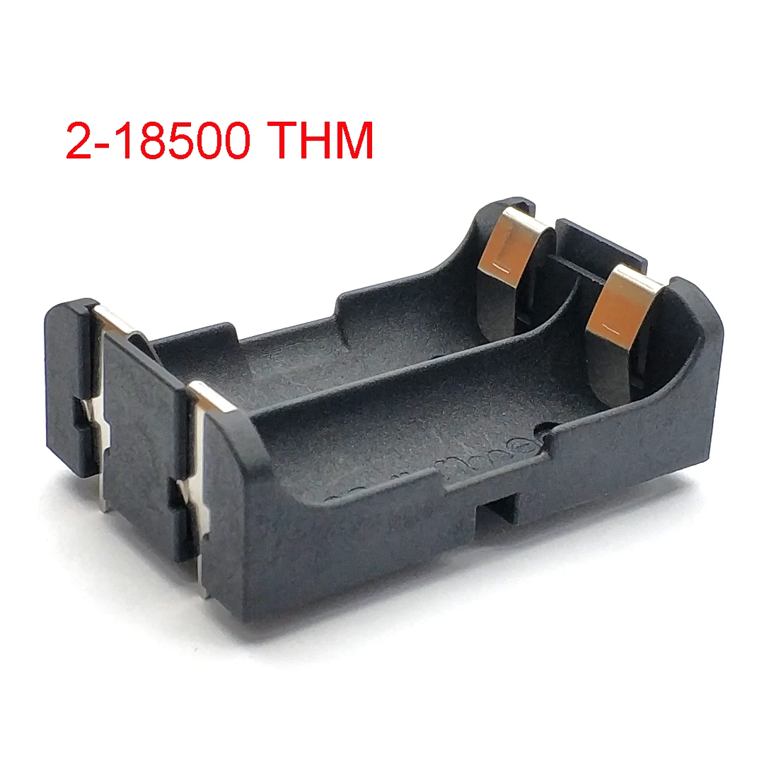 18500 Battery Holder SMT SMD THM 18500 Battery Storage Case 18500 Battery Box with Pins: black
