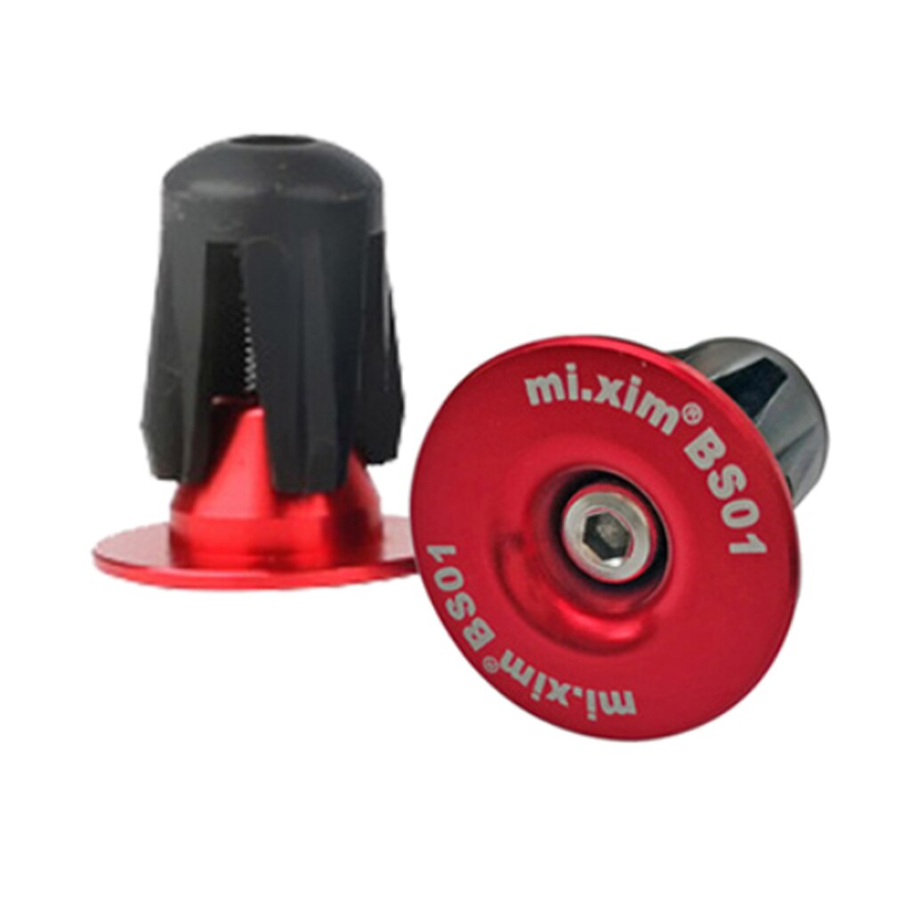 Tapones para manillar de bicicleta de topes finales: Rojo