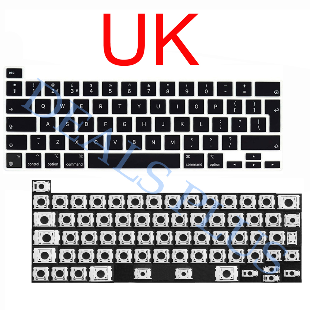 Nuevas teclas para ordenador portátil A2338 con bisagras, juego de clips de tijera para Macbook Pro Retina 13 "M1 EMC 3578 finales de años: Blanco