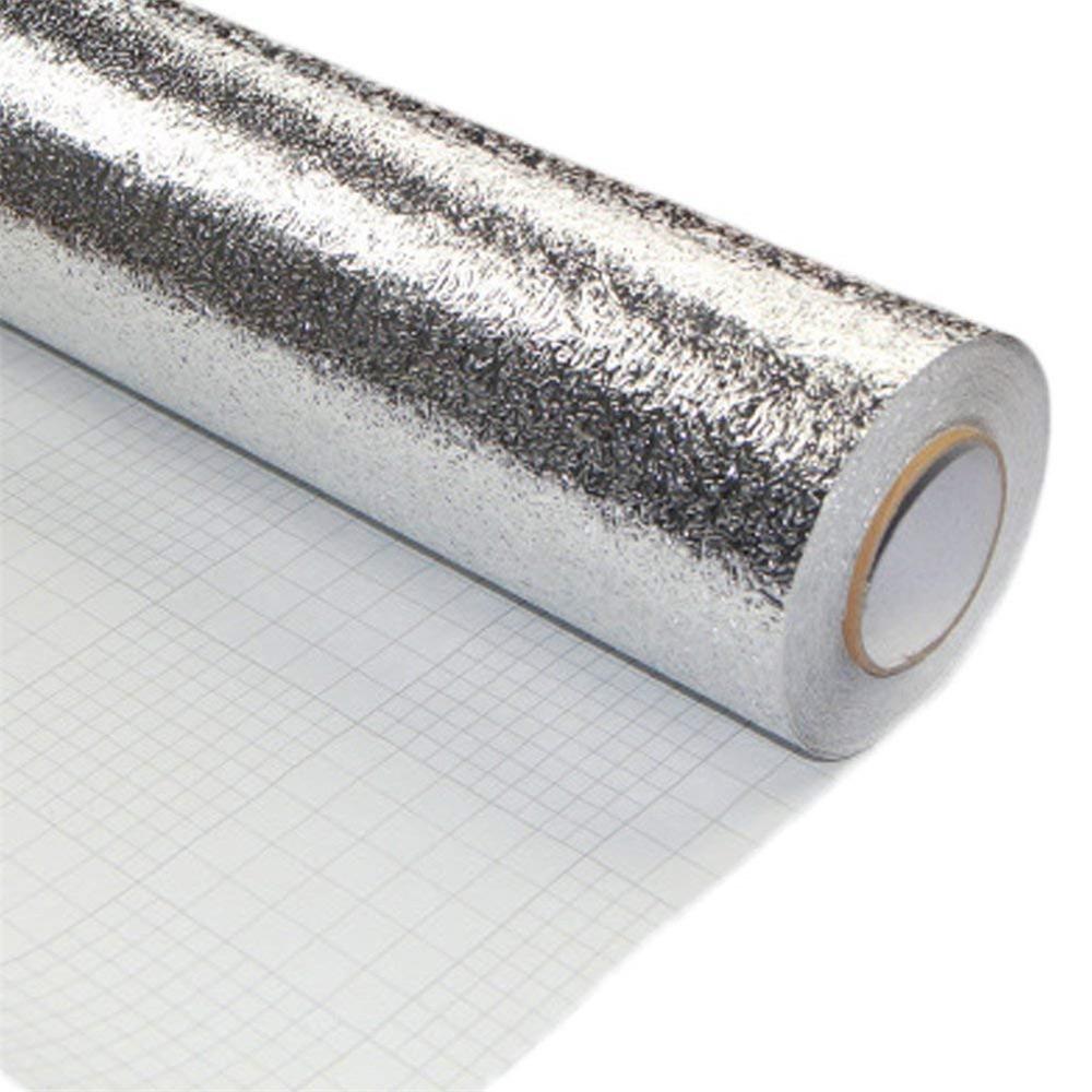 Premium aluminiumsfolie vægpapir selvklæbende backsplash varme køkken tapet aluminiumsfolie klistermærke køkken tilbehør  n4