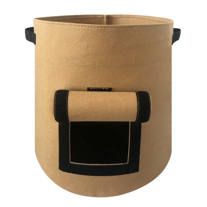 4/7/10/15 Gallon Potato Grow Bags Vegetable Plant Pot Home Garden Greenhouse Carrot Tomato Moisturizing Fabric Growing Planter: Brown / 15 Gallon