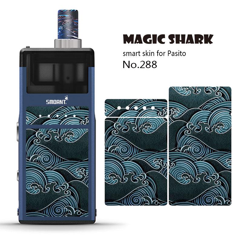 Magic Shark Cartoon Duck Mario Tiger Fox Weave Ultra Thin Skin Film Cover Pod Vape Sticker Case for Smoant Pasito: 288