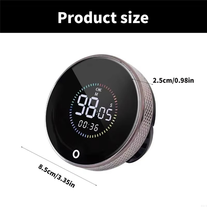 Silent Rechargeable LED Timer With Color Screen - Multifunctional Magnetic Device For Kitchen And Beauty Exercise Time Tracking-