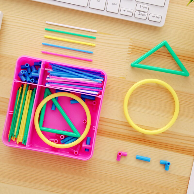 3D Geometric Shape Building Assemble Kit Kids Math Geometry Educational Toy Teaching Aids