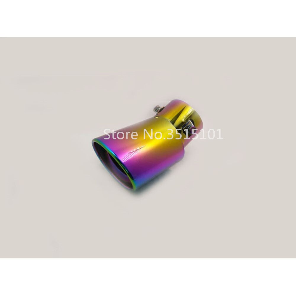 car Stainless steel cover muffler pipe outlet dedicate exhaust tip end tail 1pcs For Honda Fit Jazz