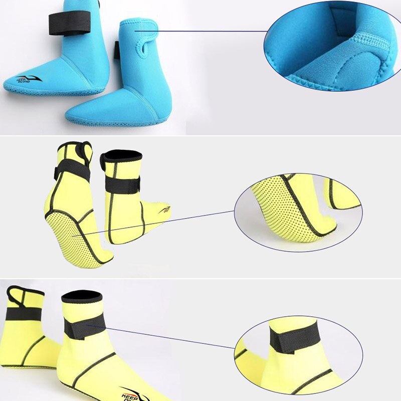 unisex neopren snorkling dykkesko sokker strandstøvler våtdrakt anti modnere vinteroppvarming antislip badetøy