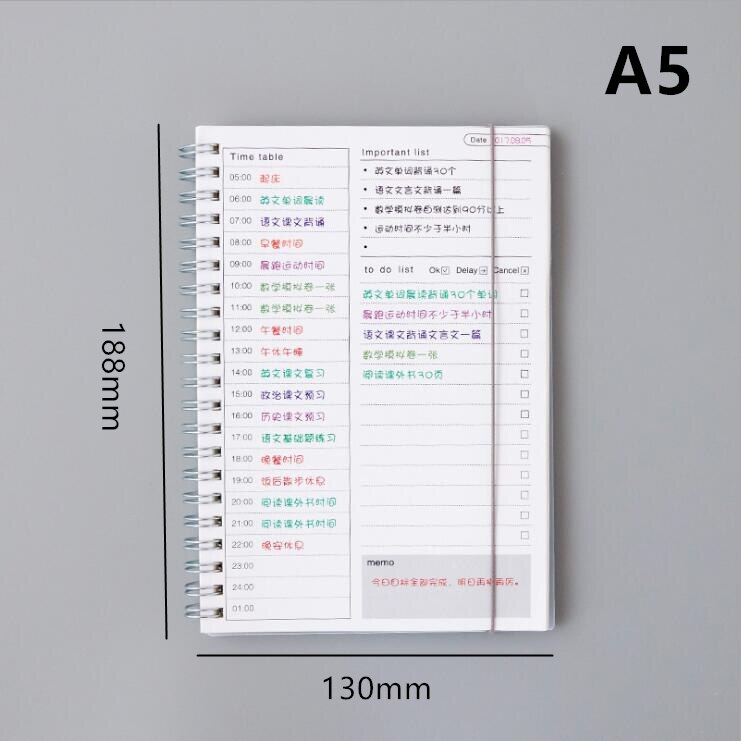 Kawaii Agenda Planner Notebook 365 Daily Weekly Monthly Schedule Organizer Journal Note Books School Office Stationery: A5 Daily plan