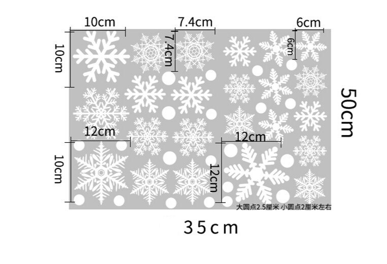 Kerst Sneeuwvlokken Raam Kleeft Decals Winter Decoraties Ornamenten Feestartikelen: As Picture1