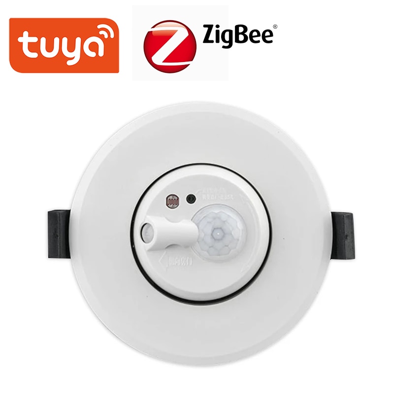 Tuya Zigbee Motion Sensor, Smart Ceiling-Mounted Human Detection Sensor, Brightness Sensors Zigbee Gateway Required Smart Life