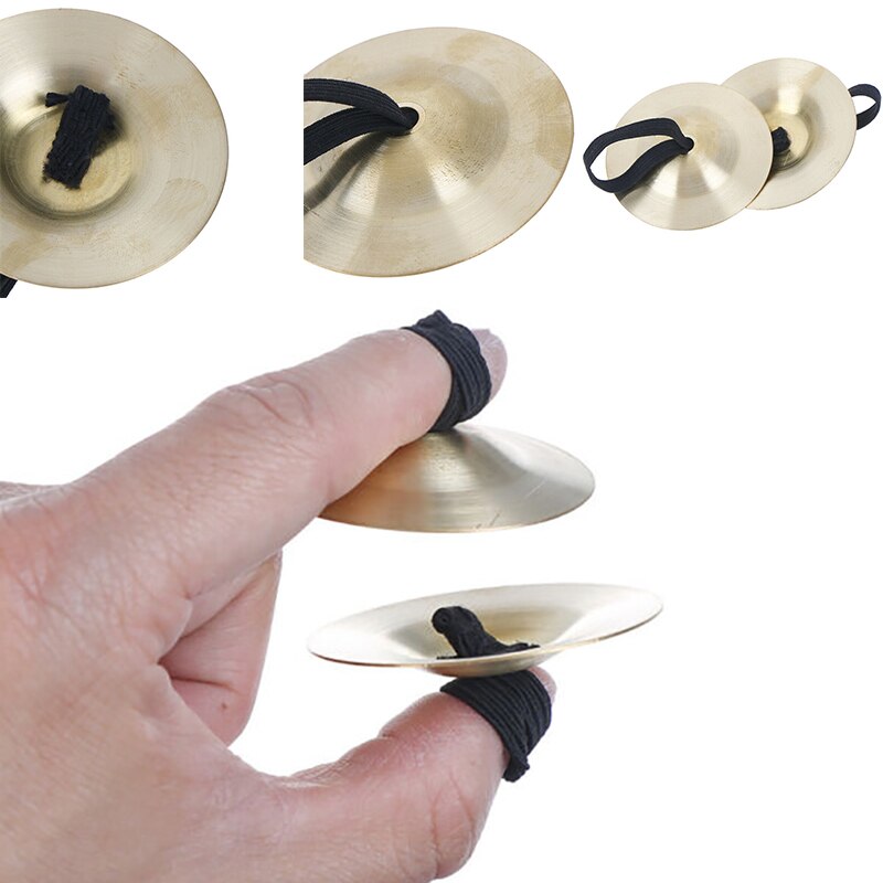 Accesorios de percusión para danza del vientre platillos para dedos de latón equipos de instrumentos musicales de Metal cómodo y práctico