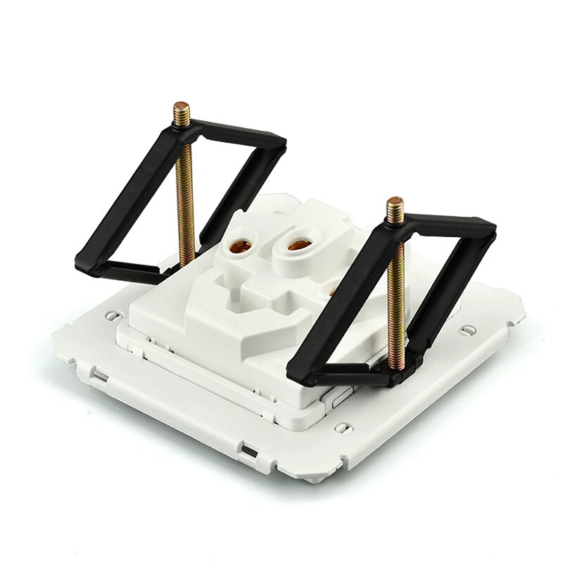 6 uds/6 uds enchufe interruptor Cassette tornillos varilla de soporte de montaje en pared interruptor caja de accesorios eléctricos herramienta