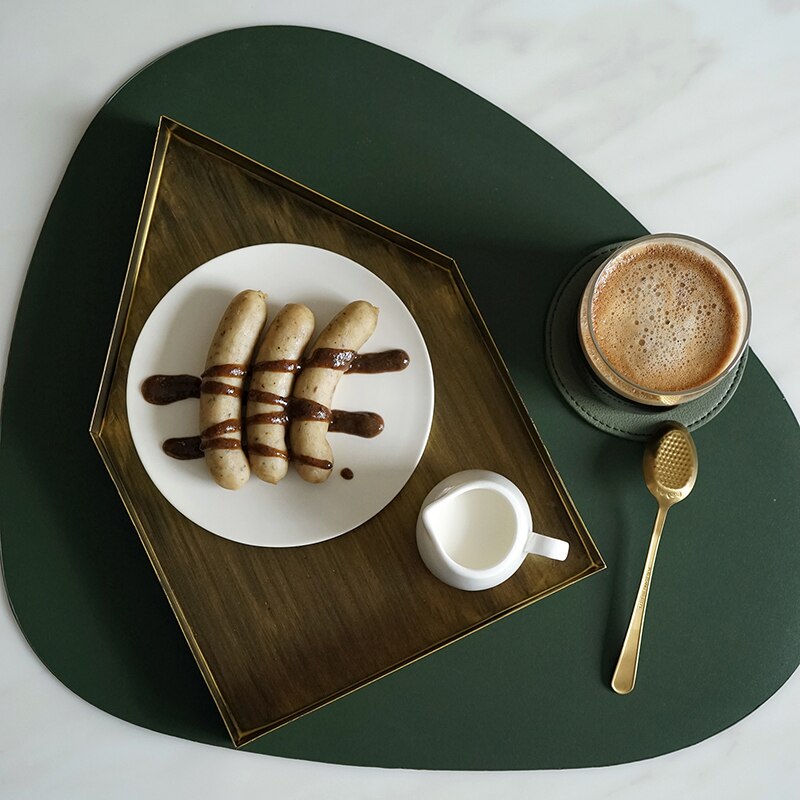 Storage tray Gold Silver Shallow pallet for Candy bar cake table home decoration accessories ins vestibule key plate