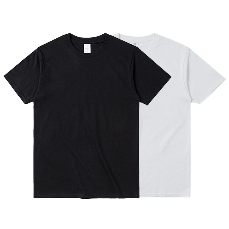 Hip Hop Men Short Sleeve T-Shirt O-Neck Oversized T-shirts Streetwear Solid Summer Tee Tops AIC88