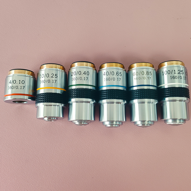4X 10X 20X 40X 60X 100X Microscope Objective Lens Achromatic Objective Laboratory Biological Microscope Accessories