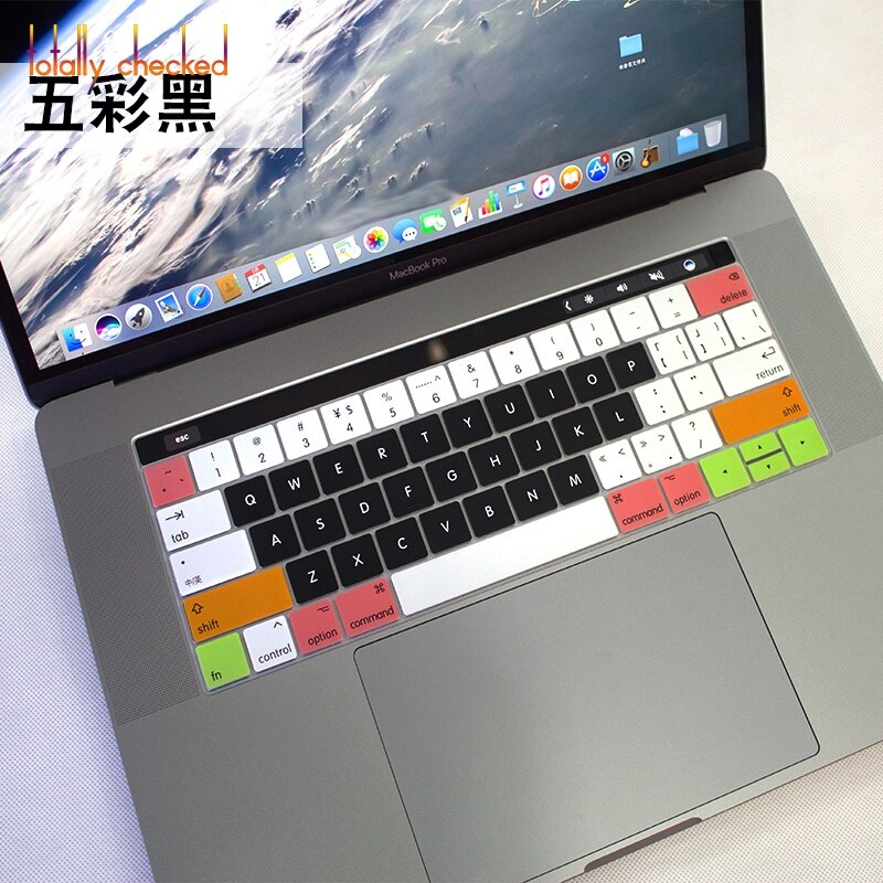 Silicone Skin US English Alphabet Keyboard Cover For Apple MacBook Pro Retina 13" 15" with Touch ID and TouchBar Best