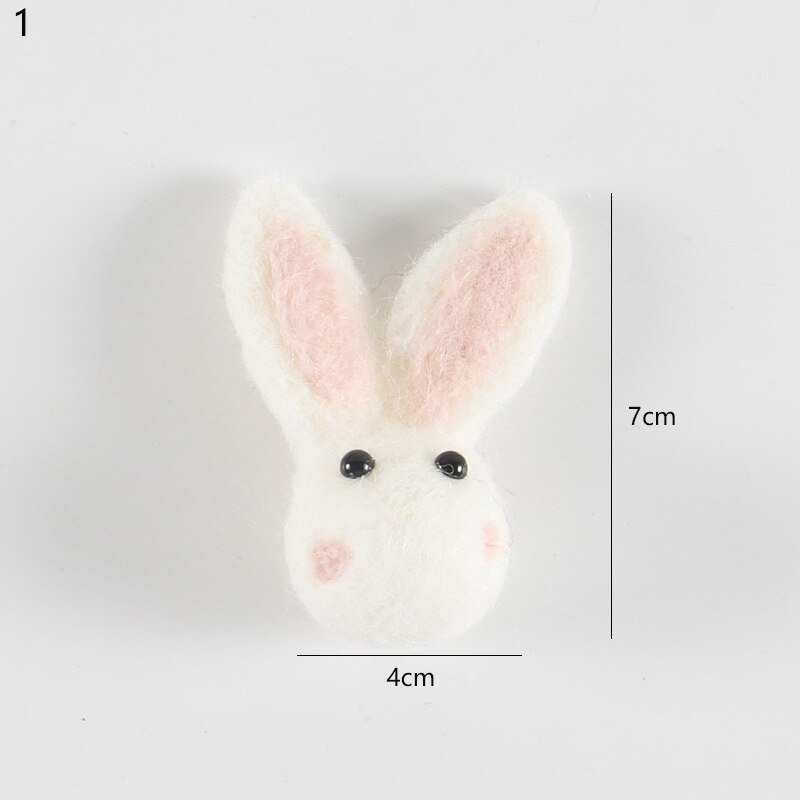 Kit de lana de fieltro para artesanías, Mini animales de zanahorias, broches decorativos para niños, de Navidad, accesorios de decoración de cinta para el pelo para niños: 1