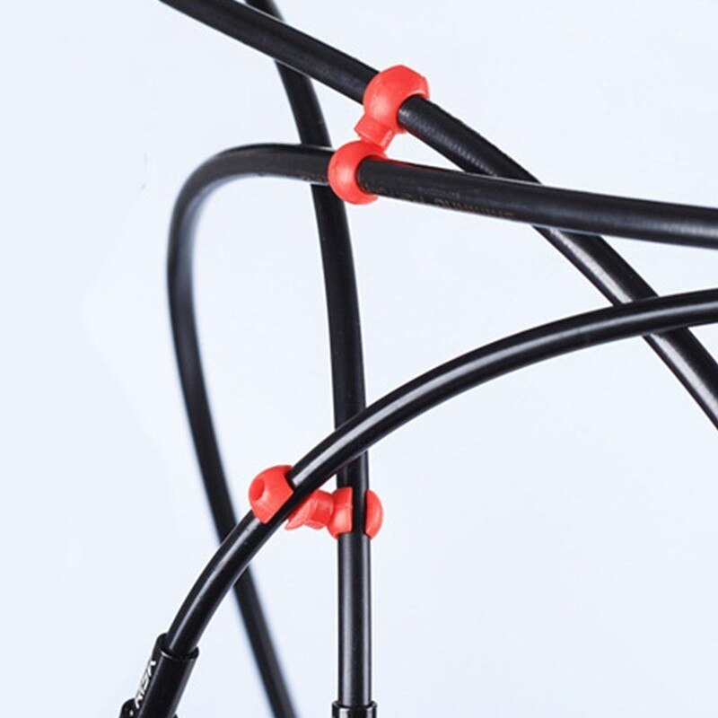 20/10 pcs Bicycle MTB Brake Cable S Style Clips Buckle Hose Guide Bike Cross Line Clip