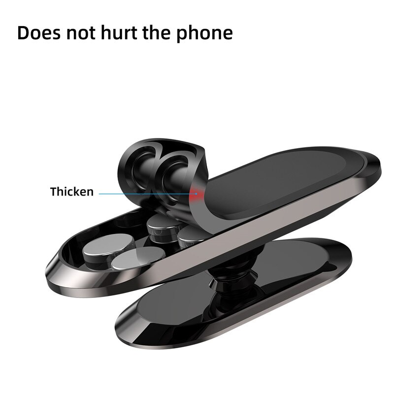 TKEY Metal Magnetic Phone Holder 360° rotating Car Phone Holder Stand For iPhone 11 Pro Zinc Alloy Magnet GPS Car Support Mount
