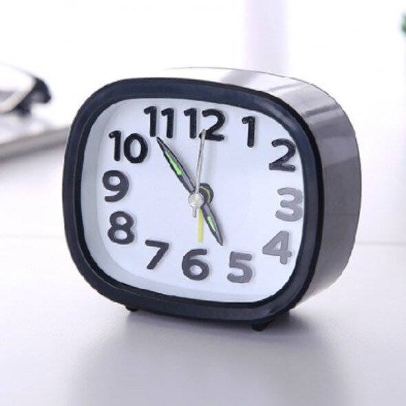 NOOLIM-reloj despertador minimalista para mesita de noche, con personalidad creativa, pequeño y Simple, para dormitorio de niños: F