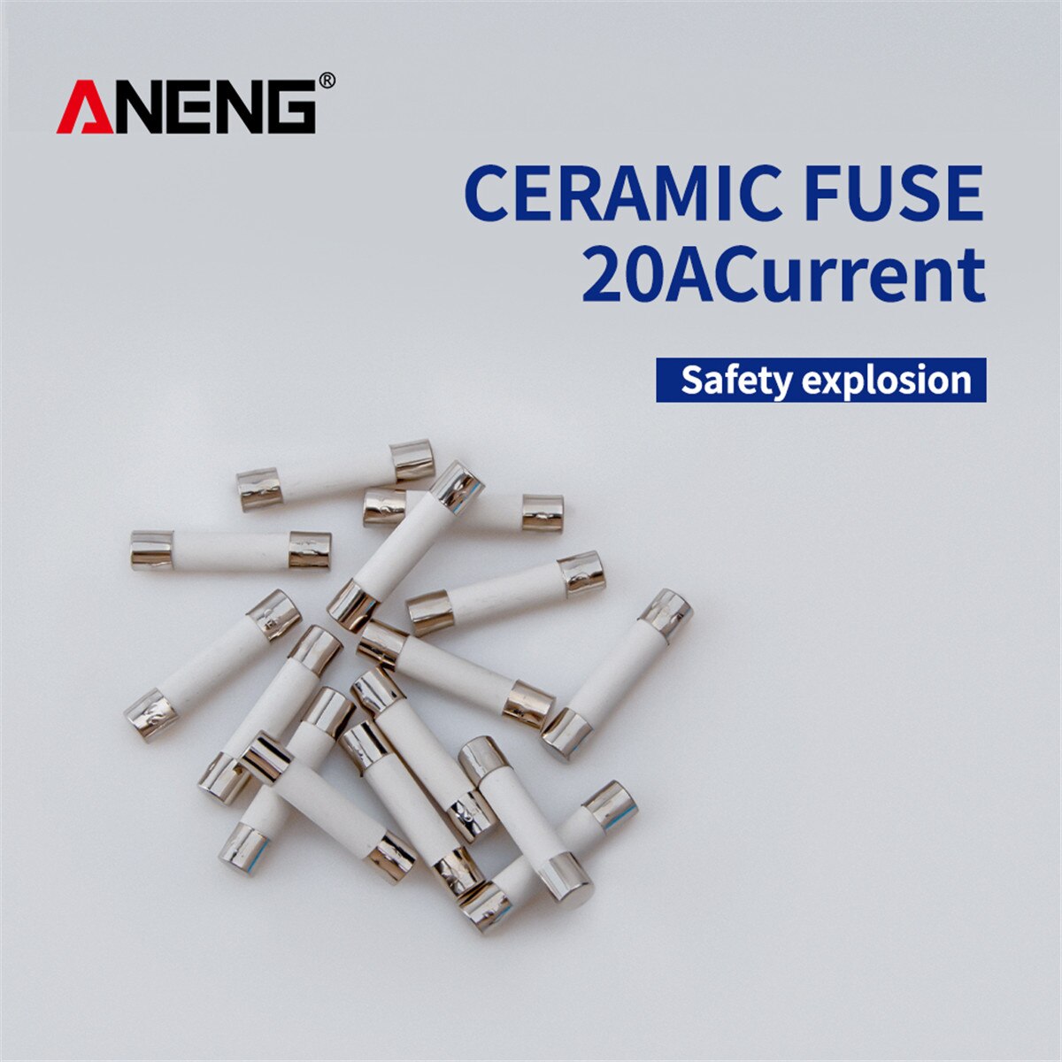 6X30MM 5PCS 200Ma + 5PCS 20A Ceramic Fuse For Multimeter Instrument