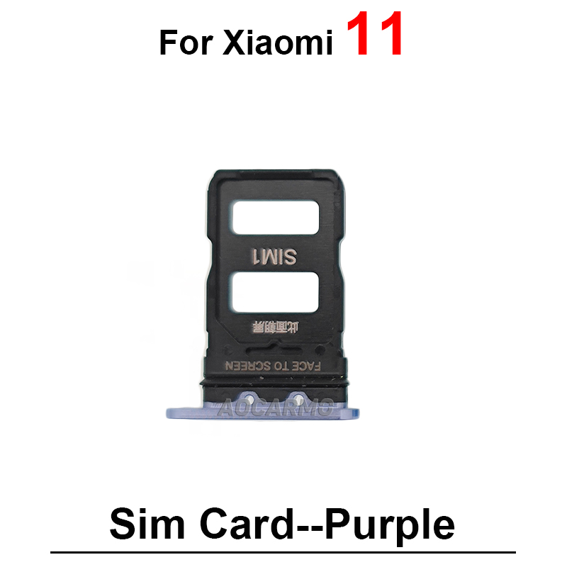 Sim Card For Xiaomi 11 Ultra Lite Mi 11T Pro 11Lite Sim Tray Holder Socket Slot Repair Replacement Parts: black