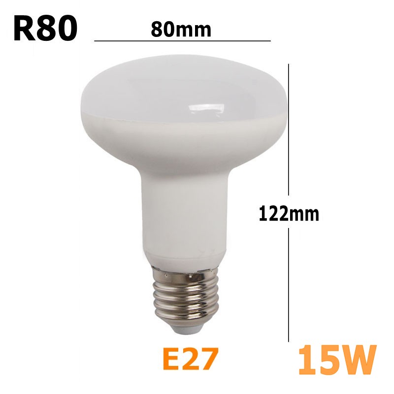 E27 220V Led bulb Energy saving R39 R50 R63 R80 6W 9W 12W 15W E14 Base Led Bulb Bombillas Lamp Lampada Ampoule Spotlight Light: WHITE / RGB