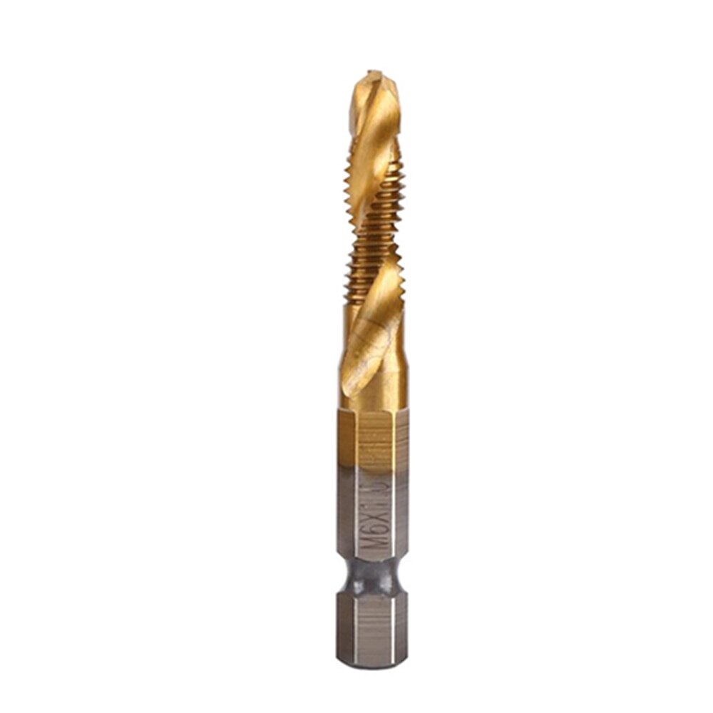1pc Thread M3 M4 M5 M6 M8 M10 Screw Tap Drill Bits Hss Taps Countersink Deburr Metric High Speed Steel 1/4 IN Quick Change Hex: Copper  M6x1