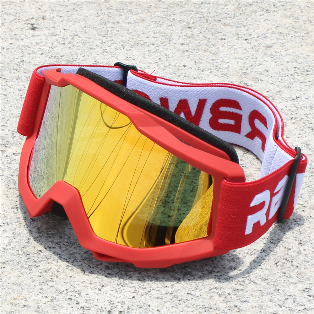 Gafas de sol para motocicleta para hombre, protección de seguridad para Motocross MX, casco de visión nocturna, gafas de conducción vintage, gafas retro para moto: Champán