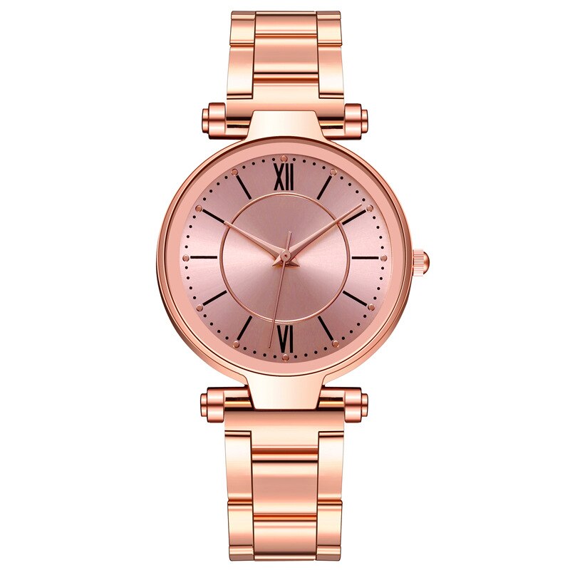 Gold Watch Women Watches Ladies Luxury Steel Women's Bracelet Watches Female Clock Relogio Feminino Montre reloj mujer: rose gold pink