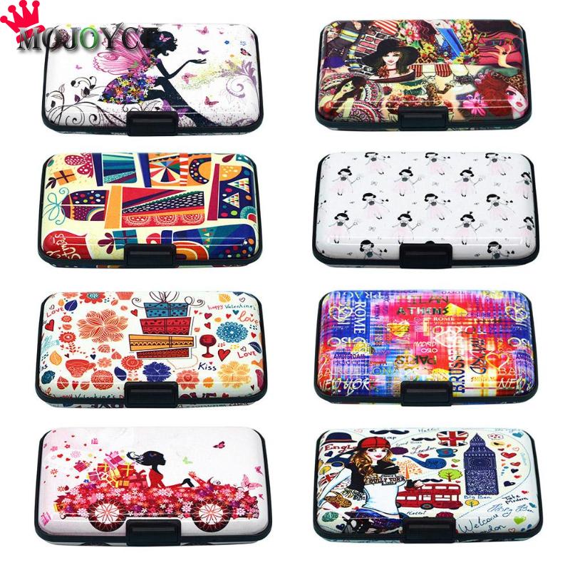 Boîte de cartes de crédit Anti-vol, numérisation RFID imprimée pour femmes, poche porte-cartes