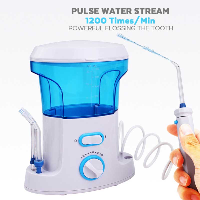 YNIUNIU Munddusche 5 stücke Tipps Zahn Wasser Flosser Elektrische Reiniger 800ml Mundhygiene Zahn Flosser Wasser Zahnseide