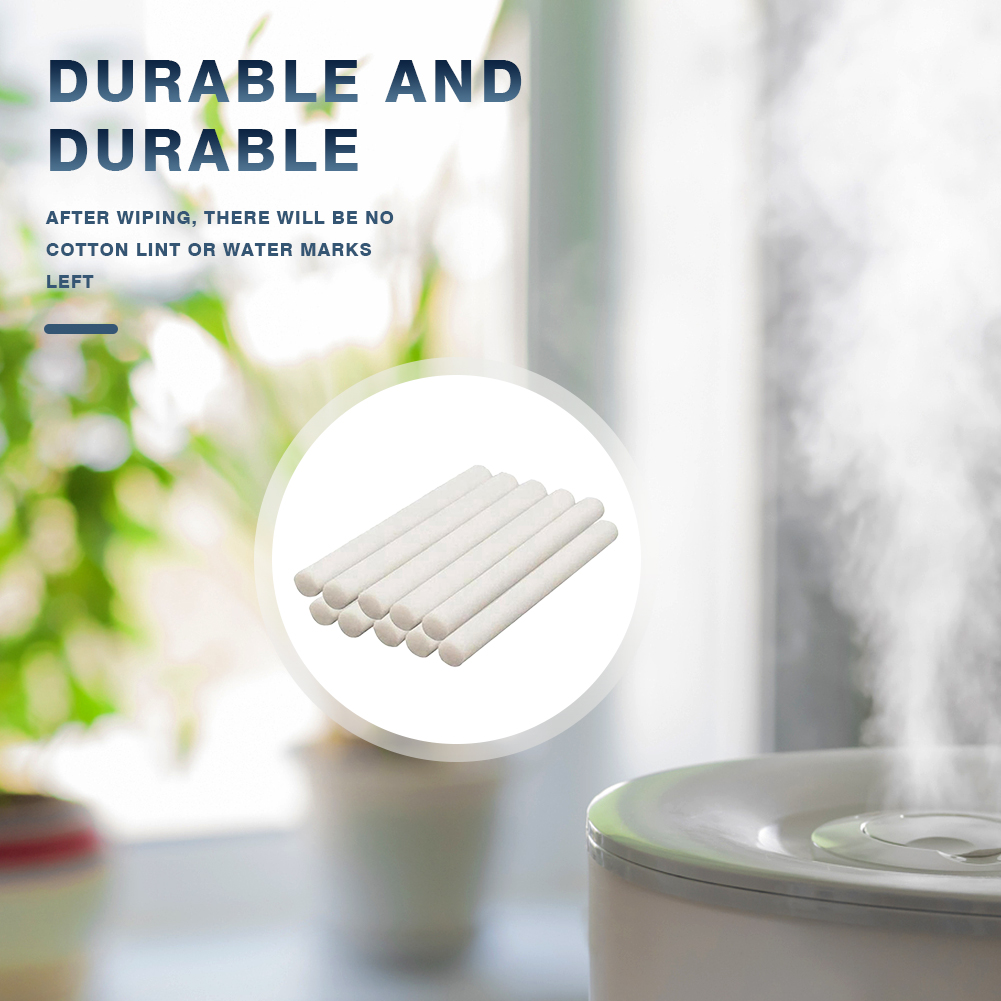 10/20 Stuks 8Mm Luchtbevochtiger Filter Katoenen Wattenstaafje Kern Usb Lucht Ultrasone Luchtbevochtiger Aroma Diffuser Vervanging Katoen Spons Stick