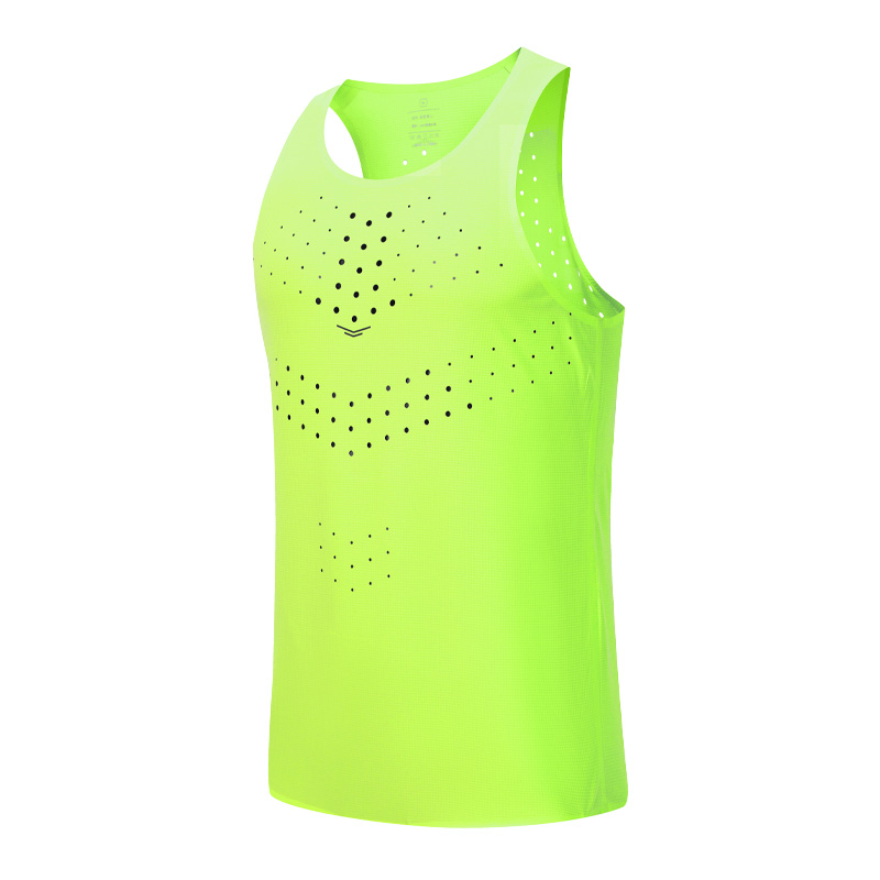 Herre gym t-shirt gade ærmeløse t-shirts hurtigtørrende tanktoppe træning fitness singlets mesh åndbar sport vest: Xxxl / Grøn
