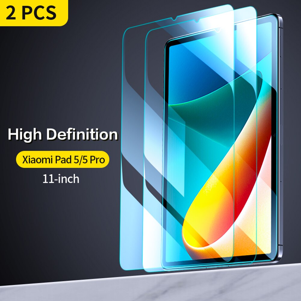 SmartDevil Tempered Glass for Xiaomi Mi Pad 5 5 Pro 11 inch Tablet Glass 9H Screen Protector HD Anti Blue Light Protective Film: HD 2PCS