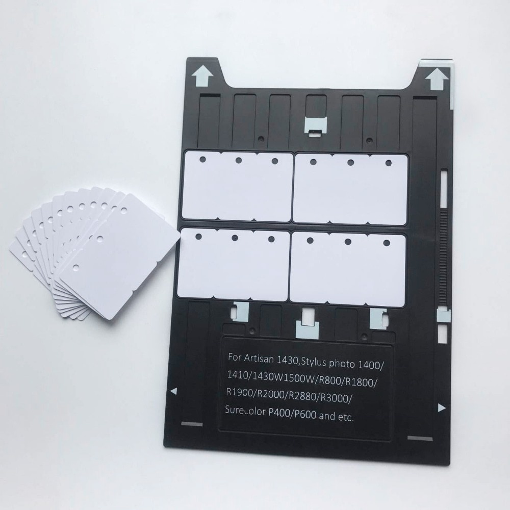 1pc ID card tray to print inkjet pvc card by Epson R1800,R1900,R2000,R2000s,R2400,R2880 inkjet printers+50pcs 3up cambo key card