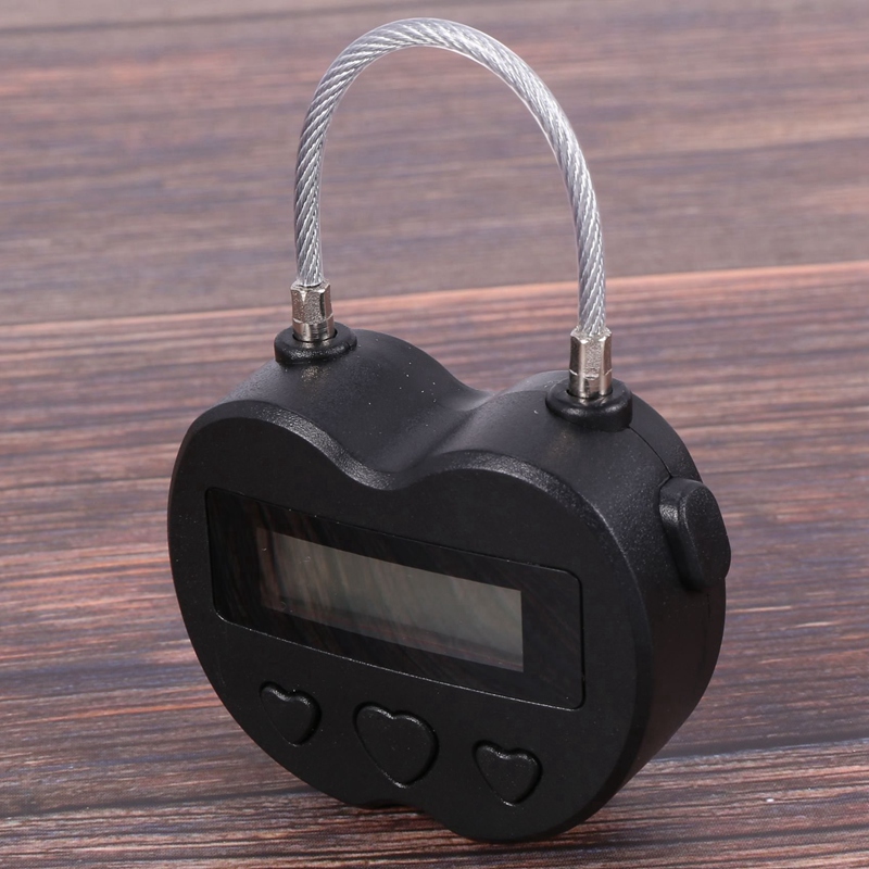 2X Smart Time Lock LCD Display Time Lock Multifunction Travel Electronic Timer,USB Rechargeable Temporary Timer Padlock