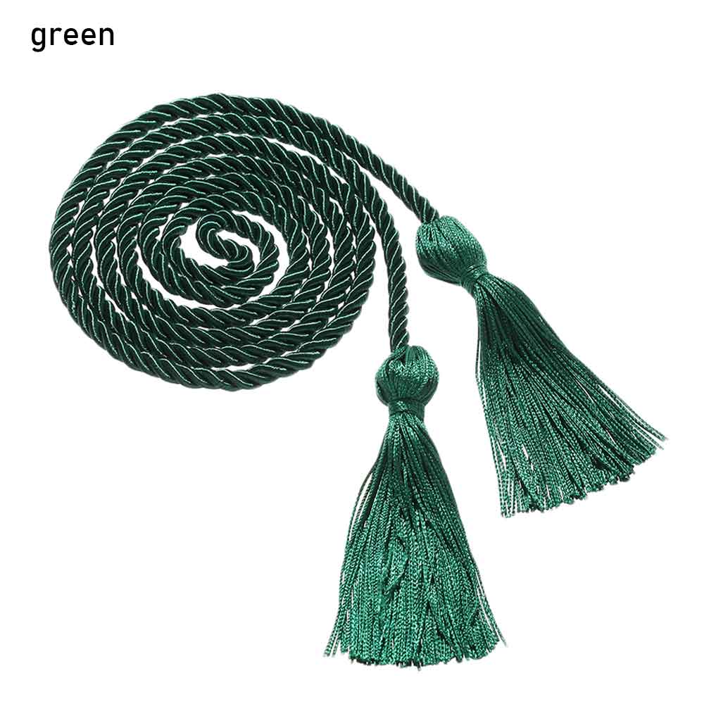 cordon de remise de diplôme pour honneur, cordon de gland en Polyester, cordon de cordon pour robe d'enterrement de vie de jeune fille, cordon de serrage pour étudiants: green