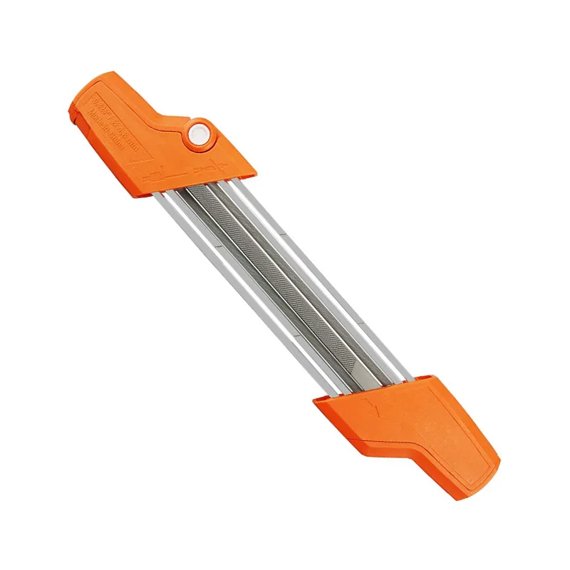 2 in 1 Einfache Kettensäge Datei Kettenschärfer Schleifstein Bausätze 4mm/4,8mm Sägezähne einstellen Schnelle Schärfen für Stihl: 140mm / Beige