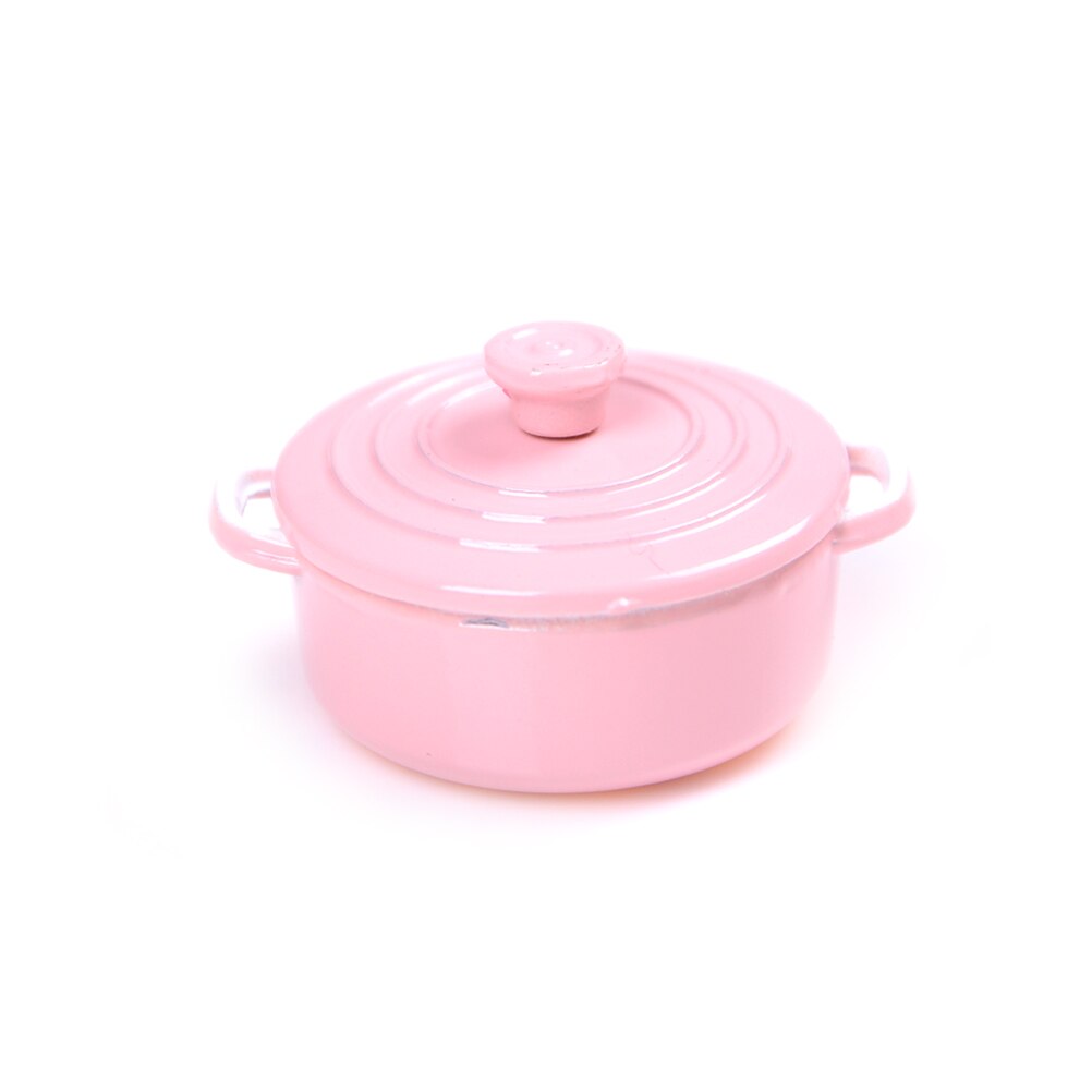 Hot Casa Delle Bambole In Miniatura di trasporto Utensili Da Cucina Cucina Ware di Gioco Cucina Giocattolo Mini Pot Caldaia Pan con Coperchio Bollitore casa di Bambola Accessori: 12