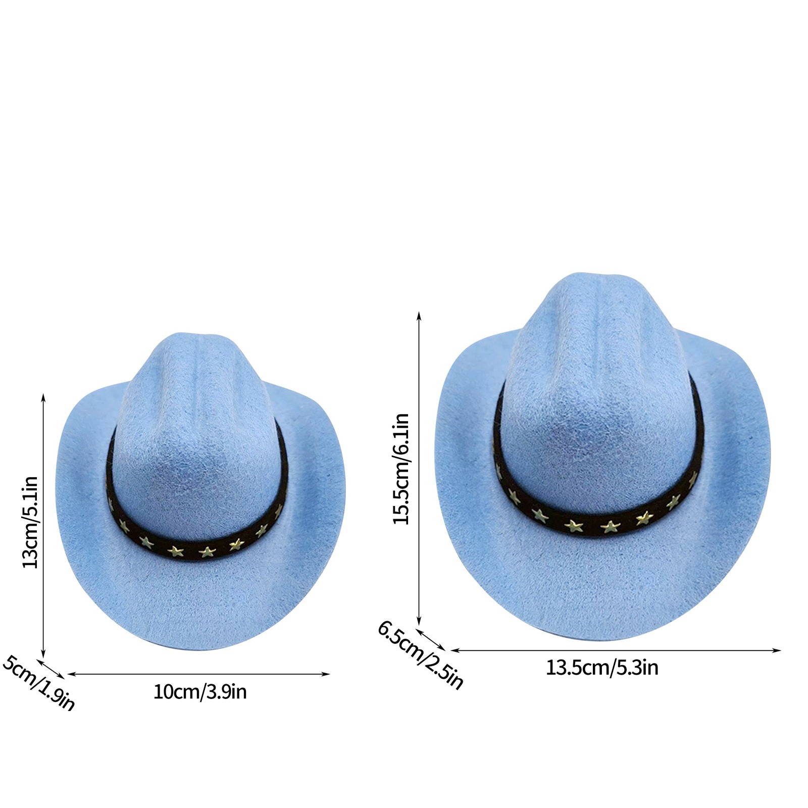 Chapeau de Cowboy pour chien et chat, vêtements de Cowboy, chapeau réglable pour chiot, adapté aux petits chiens et chats, décoration de fête d'anniversaire, Photo