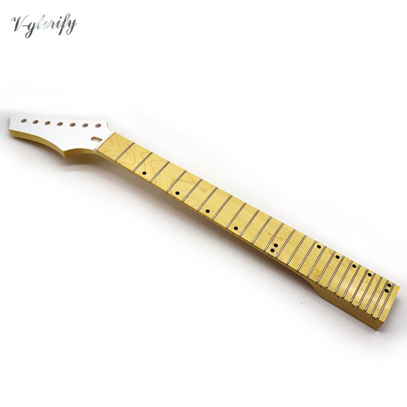 7 string guitar neck 24 frets white guitar head high gloss maple neck maple fingerboard guitar parts