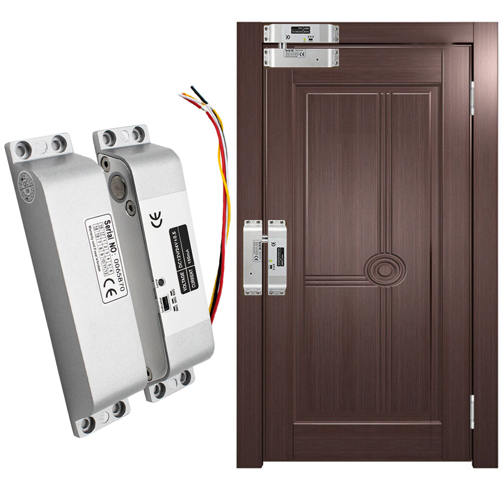 1 Pair Electric Cylinder Fail Safe Modern Door Lock Home Access Control Time Delay Bolt Security DC12V School Aluminum Alloy