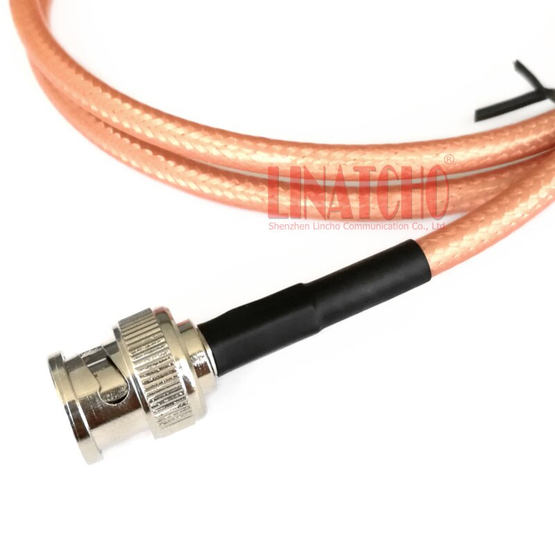 1 meter long RG142 low loss silver plate double shield jumper cable BNC male to BNC male coaxial cable