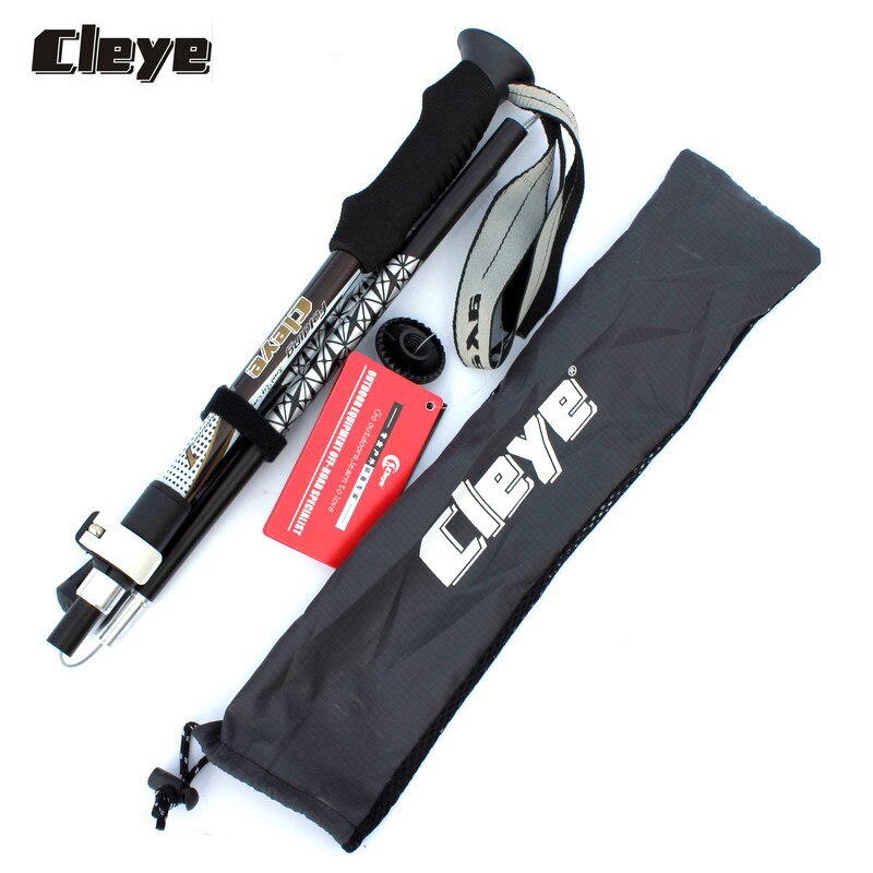 2 Pcs Foldable Trekking Poles Retractable External Lock Batons 7075 Lightweight Walking Sticks Nordic Hiking Canes