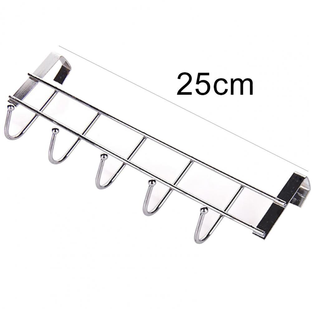 Kitchen Storage Rack Anti-slip Sturdy Stainless Steel Cupboard Hanging Hook for Room Door