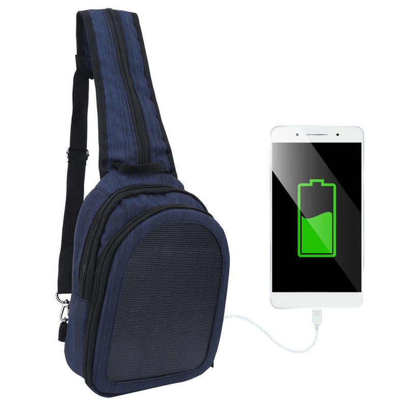 10W 5V Portable Lightweight Emergency Backpack with Solar Panel Charging Board for Outdoor Travel