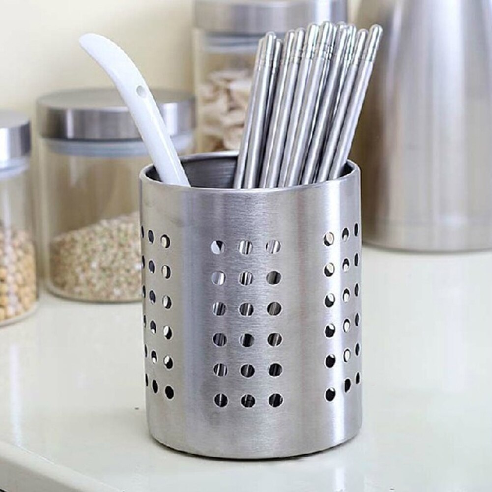 Stainless Steel Cutlery Holder Drainer Storage Spoon Chopsticks Organizer Rack Chopstick Holder Set Rack Organizer Racks
