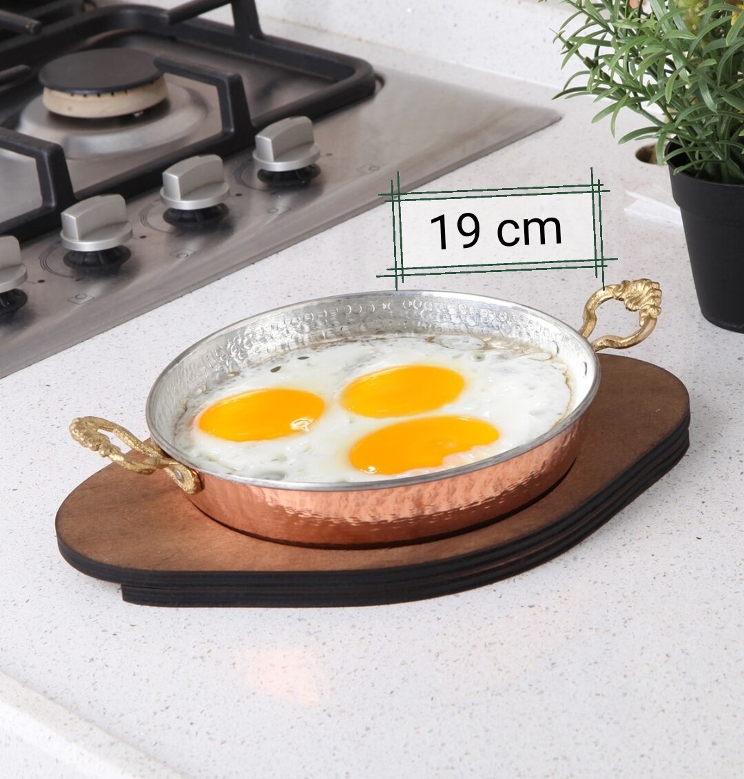 BAKIR SAHAN-sartén de cobre de para hombres, omelette con más sabor, , presentación, 3 piezas: 19 cm - 1 PIECE